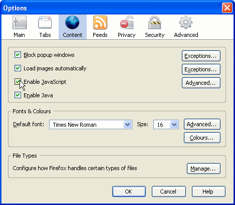 download javascript windows 10 firefox